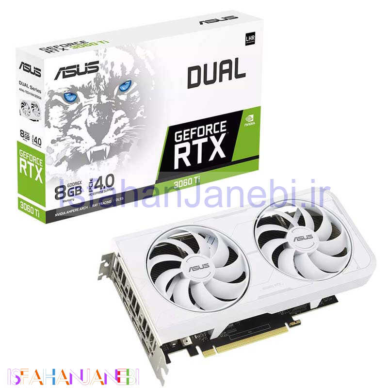 اصفهان جانبی-کارت گرافیک ASUS Dual GeForce RTX 3060Ti White 8GB GDDR6X 256Bit