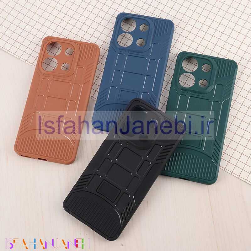 اصفهان جانبی-قاب سیلیکونی ژله ای شیائومی Redmi Note 13 4G پنجره ای محافظ لنزدار