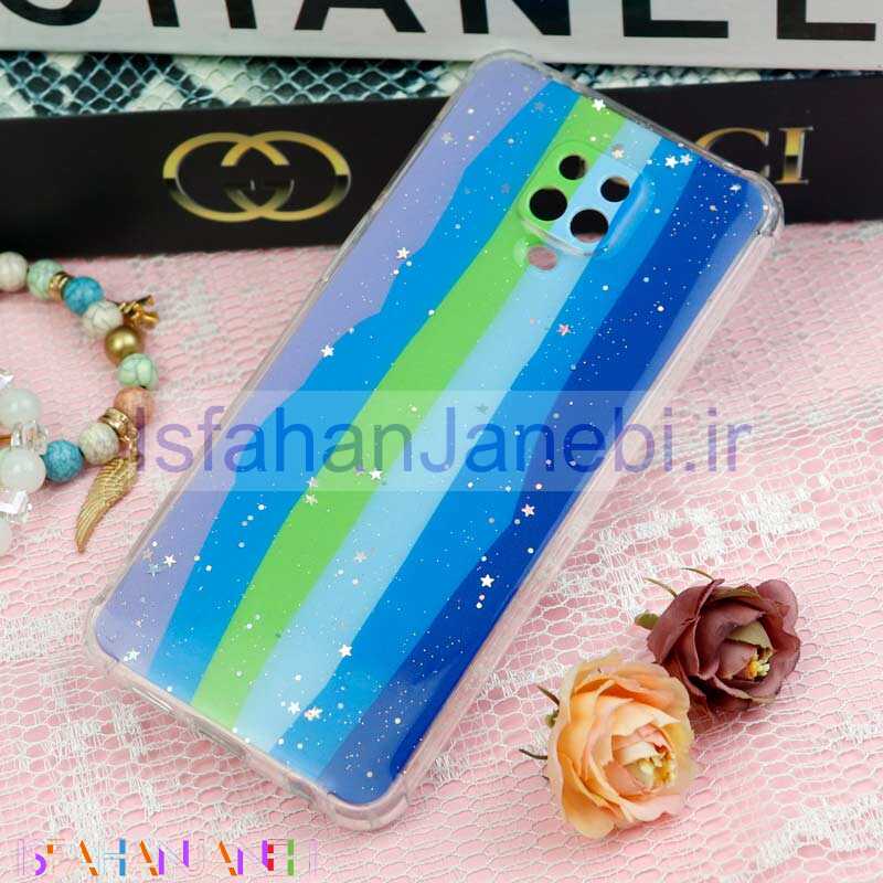 اصفهان جانبی-قاب محافظ لنزدار رنگین کمانی ستاره ای Xiaomi Redmi Note 9s / Note 9 Pro