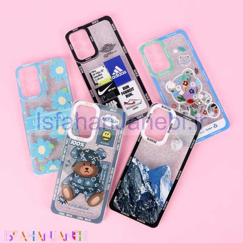 اصفهان جانبی-قاب فانتزی دور رنگی اکلیلی محافظ لنزدار Samsung Galaxy A73