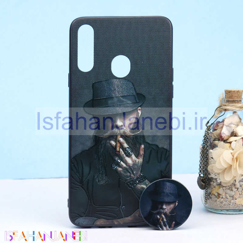 اصفهان جانبی-قاب طرحدار + پاپ سوکت Samsung A20s کد9 سری B