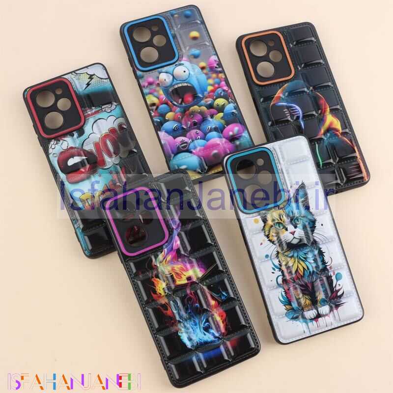 اصفهان جانبی-قاب پافر مربعی محافظ لنزدار شیائومی Poco X5 Pro