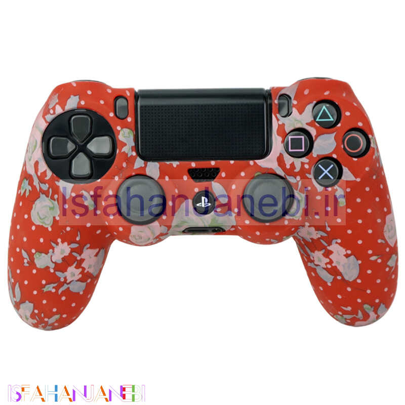 اصفهان جانبی-روکش دسته بازی PS4 طرح گل زمینه قرمز