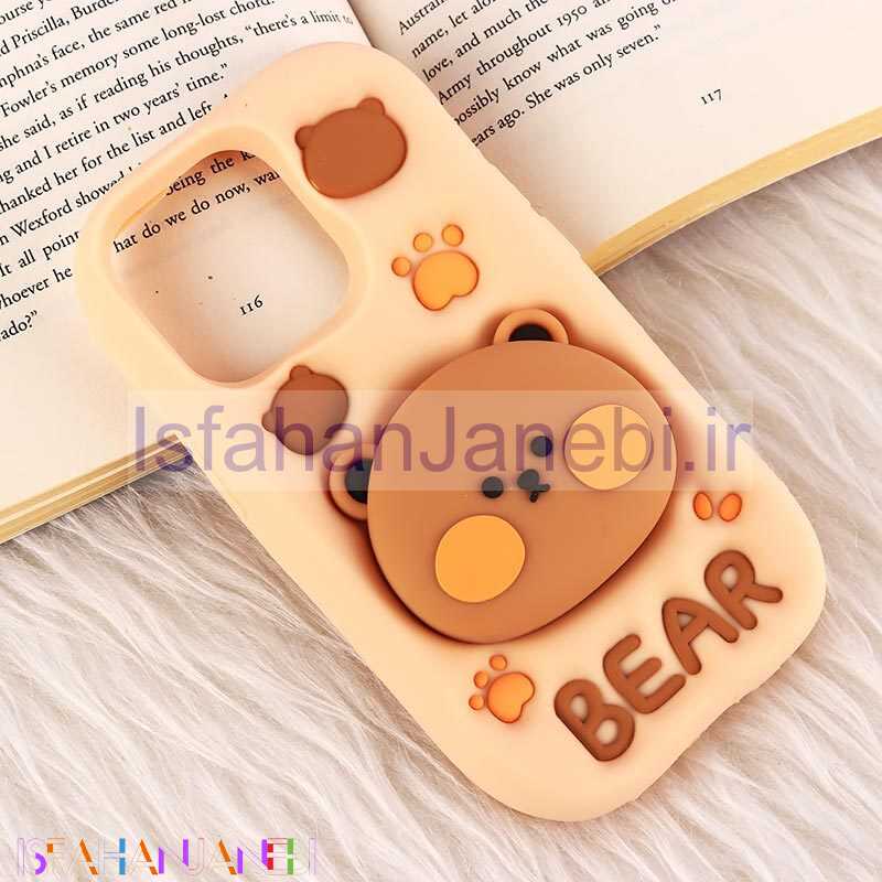 اصفهان جانبی-قاب سیلیکونی Vip Max آیفون iPhone 13 Pro / 14 Pro پاپ سوکت دار طرح Bear