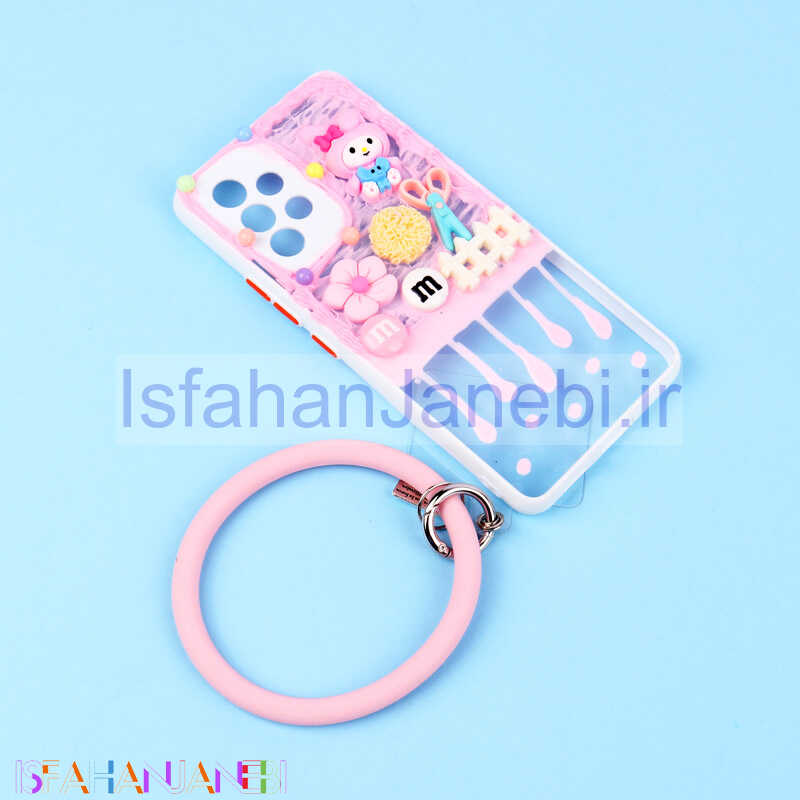 اصفهان جانبی-قاب عروسکی برجسته خرگوش محافظ لنزدار + بند آویز Samsung Galaxy A53 5G