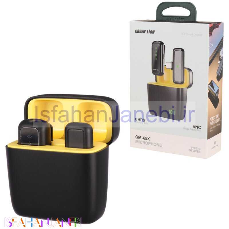 اصفهان جانبی-میکروفون یقه ای بی سیم Green Lion GM-65X Type-C