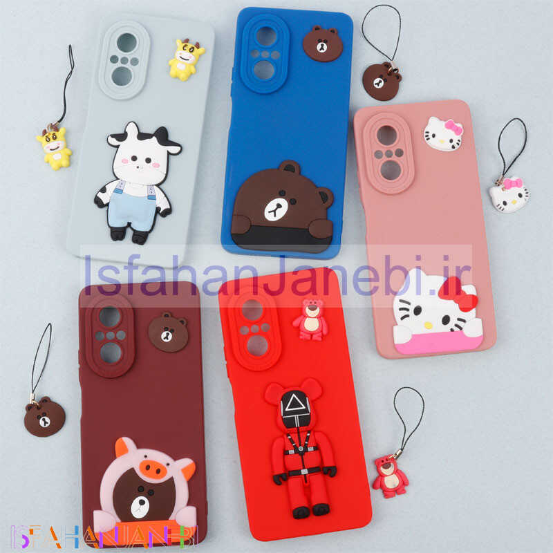 اصفهان جانبی-قاب عروسکی برجسته محافظ لنزدار Huawei Nova 9 SE 4G / 9 SE 5G + آویز