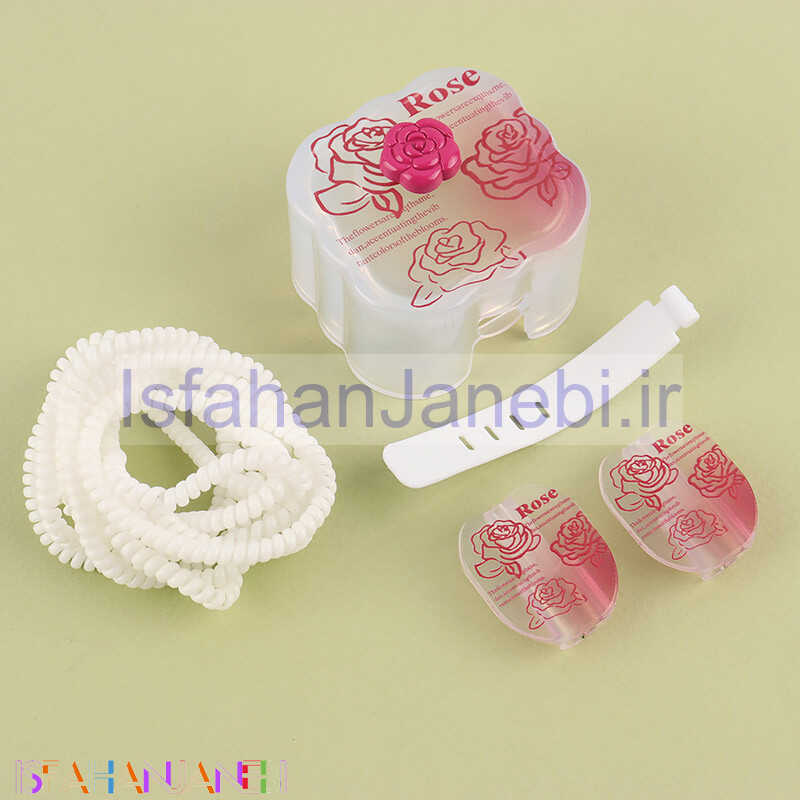 اصفهان جانبی-ست محافظ کابل و کلگی شارژر آیفون طرح Rose