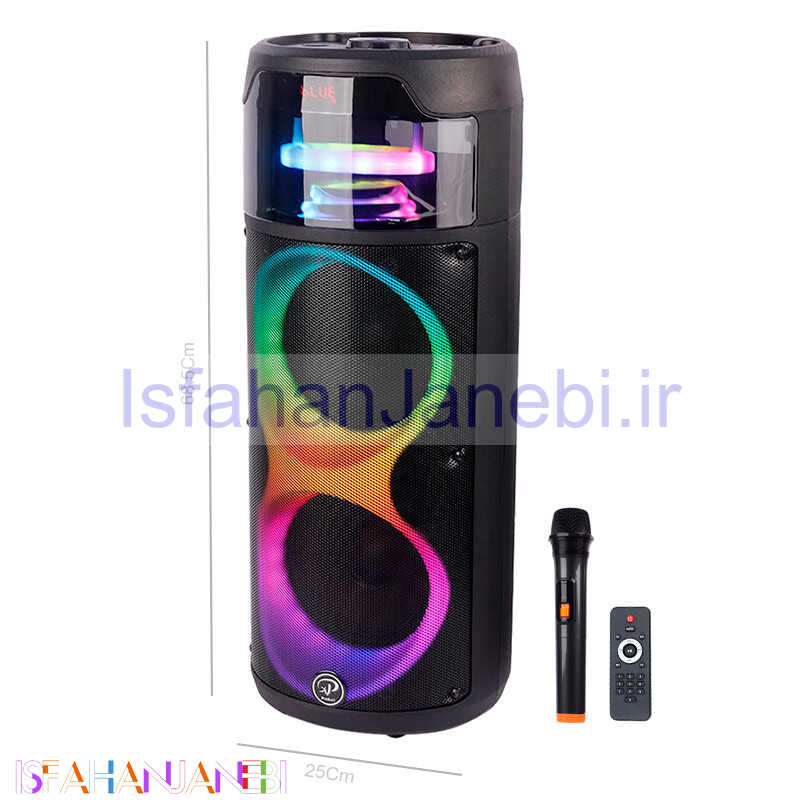 اصفهان جانبی-اسپیکر چمدانی بلوتوثی رم و فلش خور XP-Product XP-M1215A + میکروفون و ریموت کنترل