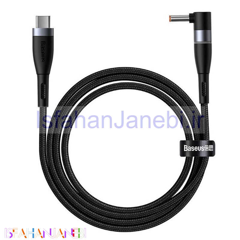 اصفهان جانبی-کابل تبدیل سوزنی فست شارژ Baseus CATXC-T01 Type-C To DC PD 100W 2M