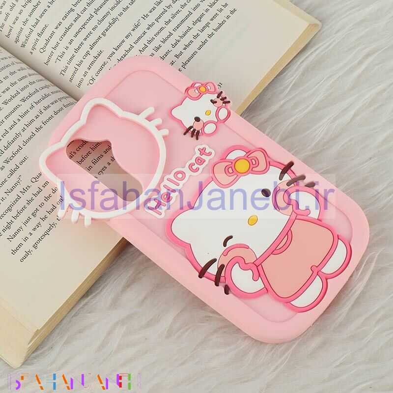 اصفهان جانبی-قاب سیلیکونی سامسونگ Galaxy A55 طرح Hello Cat Kitty