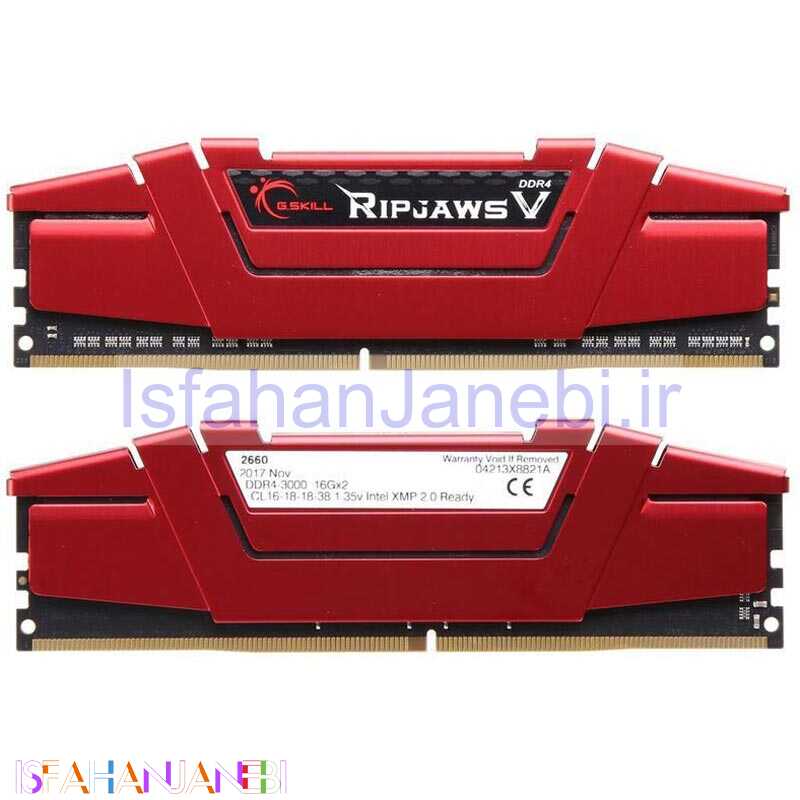 اصفهان جانبی-رم کامپیوتر G.SKILL RipjawsV DDR4 32GB 3000MHz CL16 Dual