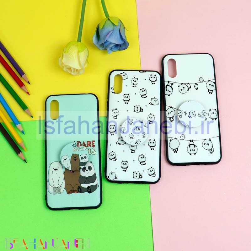 اصفهان جانبی-قاب فانتزی برجسته + پاپ سوکت طرح پاندا شیائومی Redmi 9A سری D