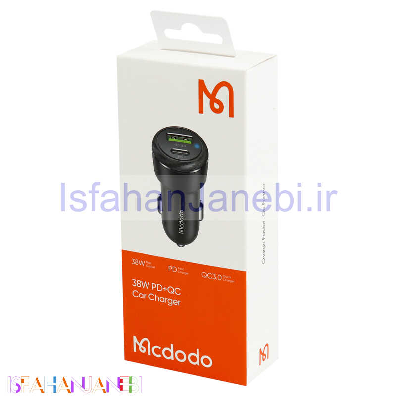 اصفهان جانبی-شارژر فندکی فست شارژ Mcdodo CC-5970 QC3.0 2.4A PD 38W