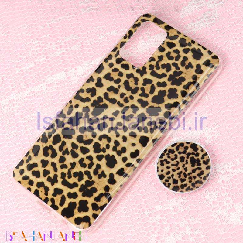 اصفهان جانبی-قاب سوپر IMD دور شفاف پاپ سوکت دار Samsung Galaxy A03s / A02s پلنگی