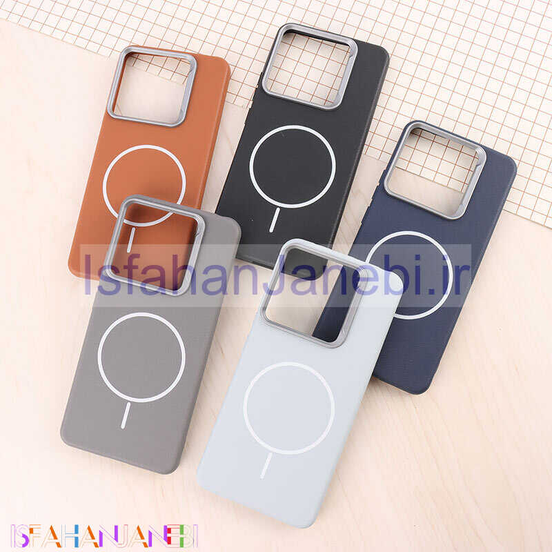 اصفهان جانبی-قاب چرمی ژله ای شیائومی Redmi Note 14 طرح مگ سیف