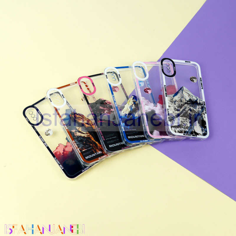 اصفهان جانبی-قاب ژله ای شفاف طرح کوهستان محافظ لنزدار iPhone X