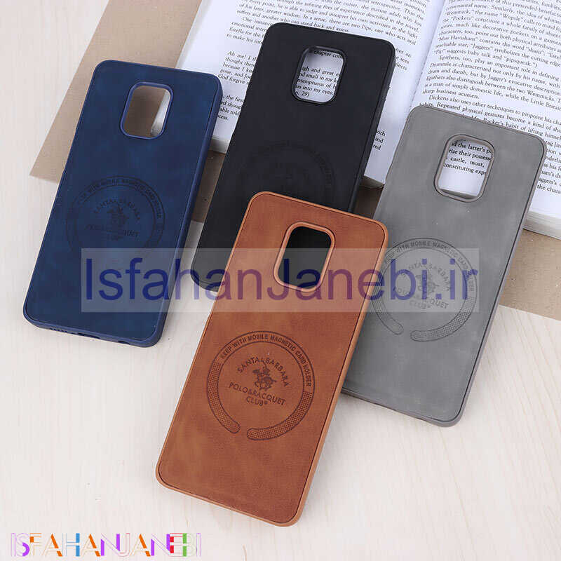 اصفهان جانبی-قاب چرمی Polo & Racquet Club شیائومی Redmi Note 9S / Note 9 Pro / Note 10 Lite طرح مگ سیف