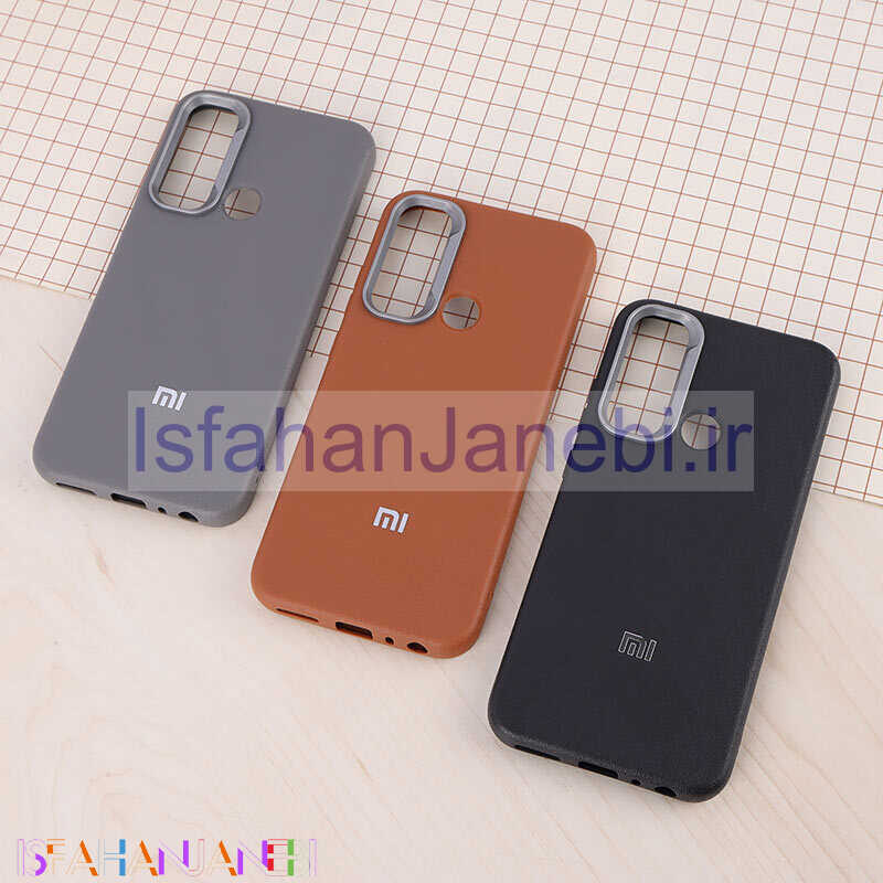 اصفهان جانبی-قاب چرمی ژله ای Leather شیائومی Redmi Note 8 لوگو متال