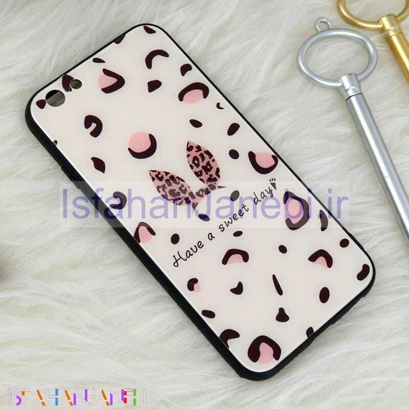 اصفهان جانبی-قاب پشت گلسی طرحدار خرگوش iPhone 6/6s