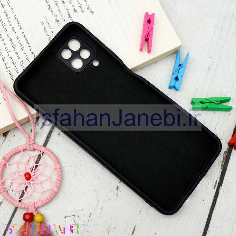 اصفهان جانبی-قاب سیلیکونی مشکی طرح Baron + پاپ سوکت Samsung Galaxy A12
