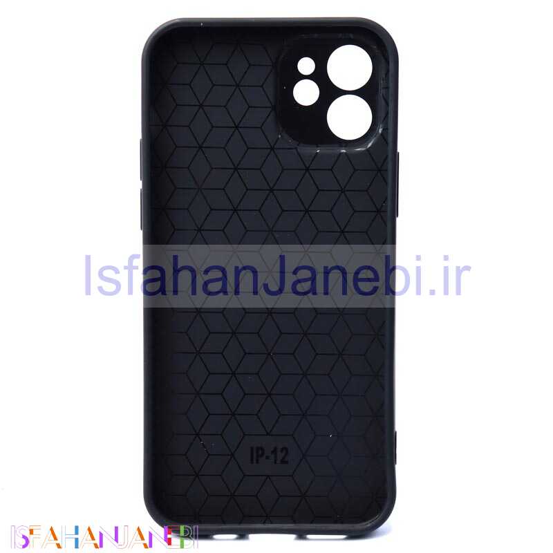 اصفهان جانبی-قاب ژله ای شطرنجی محافظ لنز دار iPhone 12 مشکی