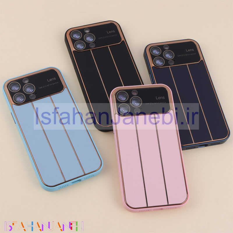 اصفهان جانبی-قاب چرم Lens Aperture محافظ لنزدار آیفون iPhone 13 Pro Max