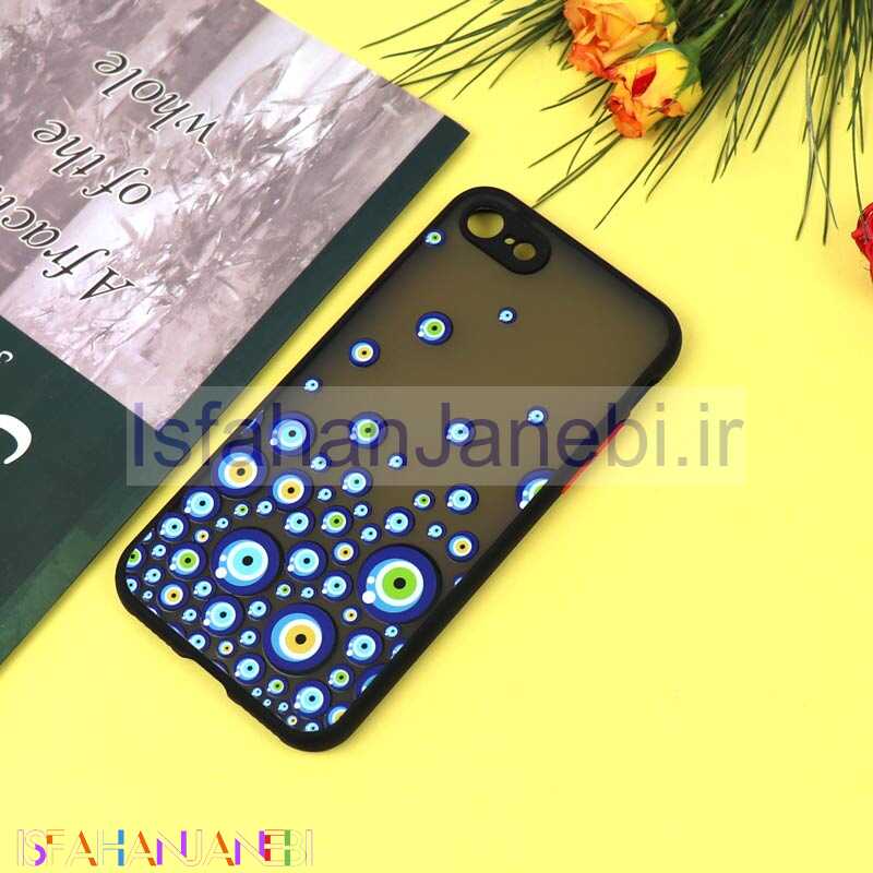 اصفهان جانبی-قاب PC مات محافظ لنزدار طرحدار چشم و نظر آیفون iPhone 7/8