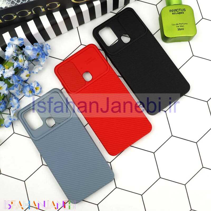 اصفهان جانبی-قاب سیلیکونی کبریتی محافظ لنزدار کشویی Samsung Galaxy A21s