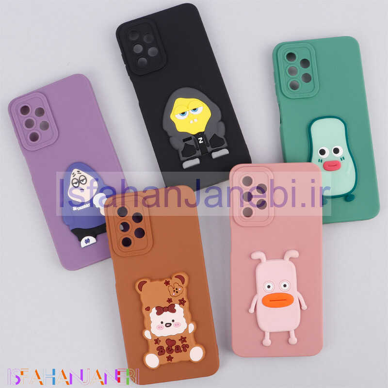 اصفهان جانبی-قاب سیلیکونی عروسکی برجسته محافظ لنزدار Samsung Galaxy A23 4G / A23 5G