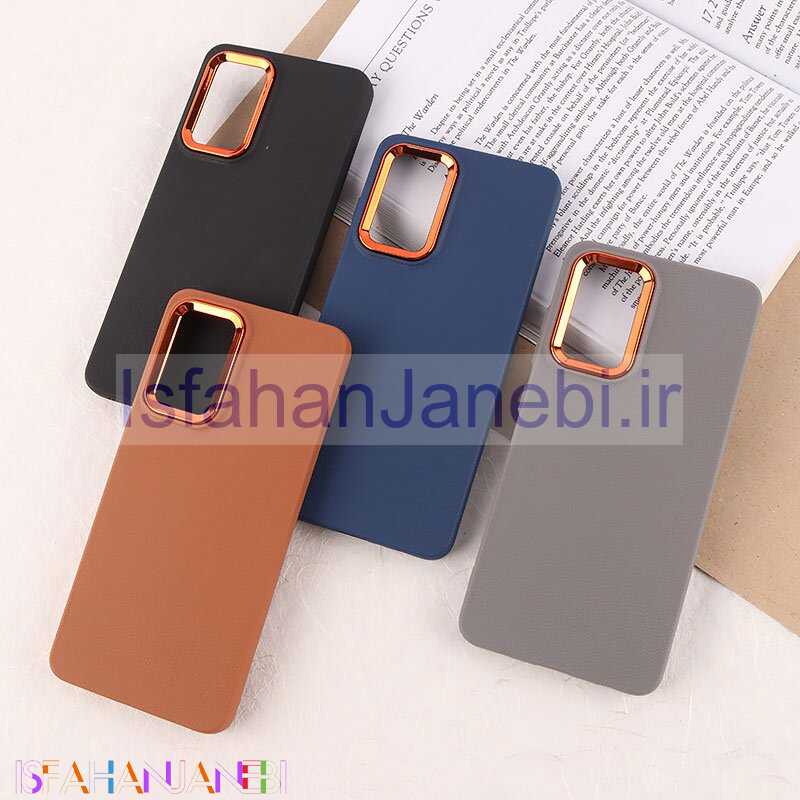 اصفهان جانبی-قاب چرمی ژله ای سامسونگ Galaxy A52 / A52s دور محافظ متال
