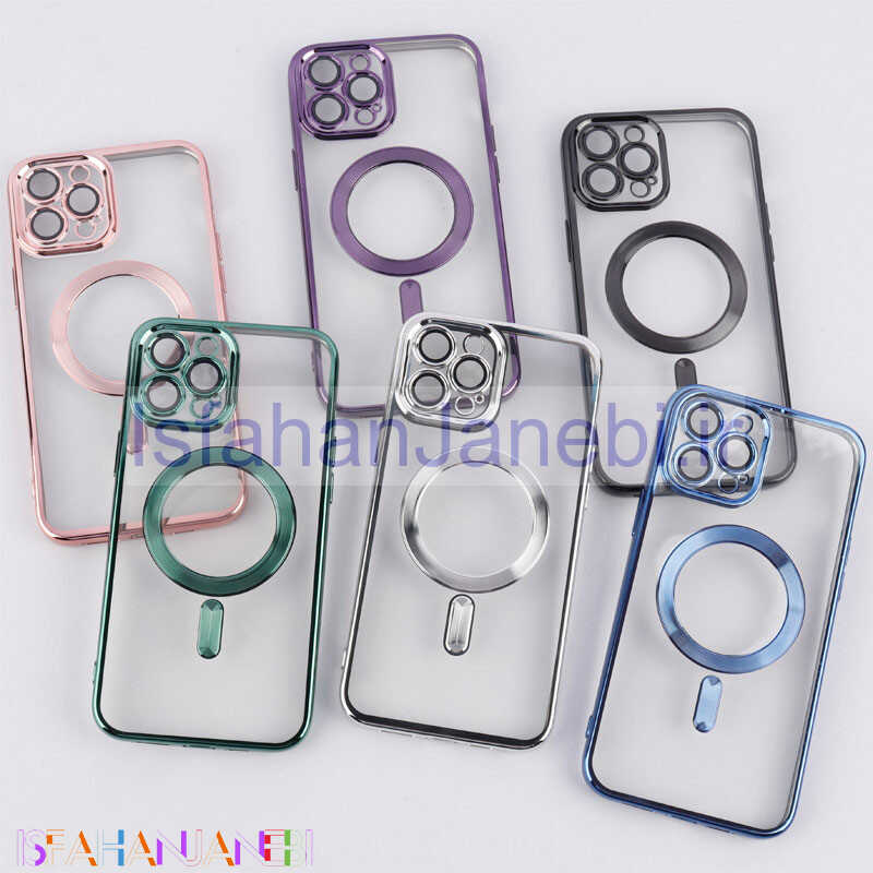 اصفهان جانبی-قاب شفاف MagSafe ژله ای محافظ لنزدار iPhone 12 Pro Max