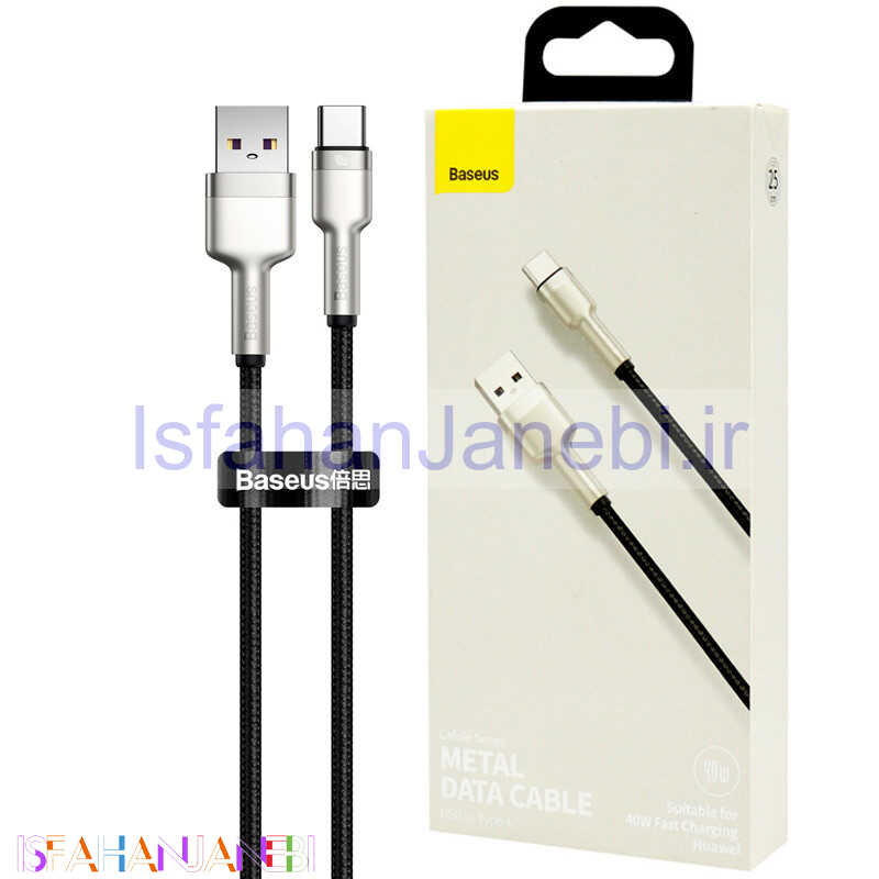 اصفهان جانبی-کابل کوتاه تایپ سی فست شارژ Baseus CATJK-01 4A 40W 25cm