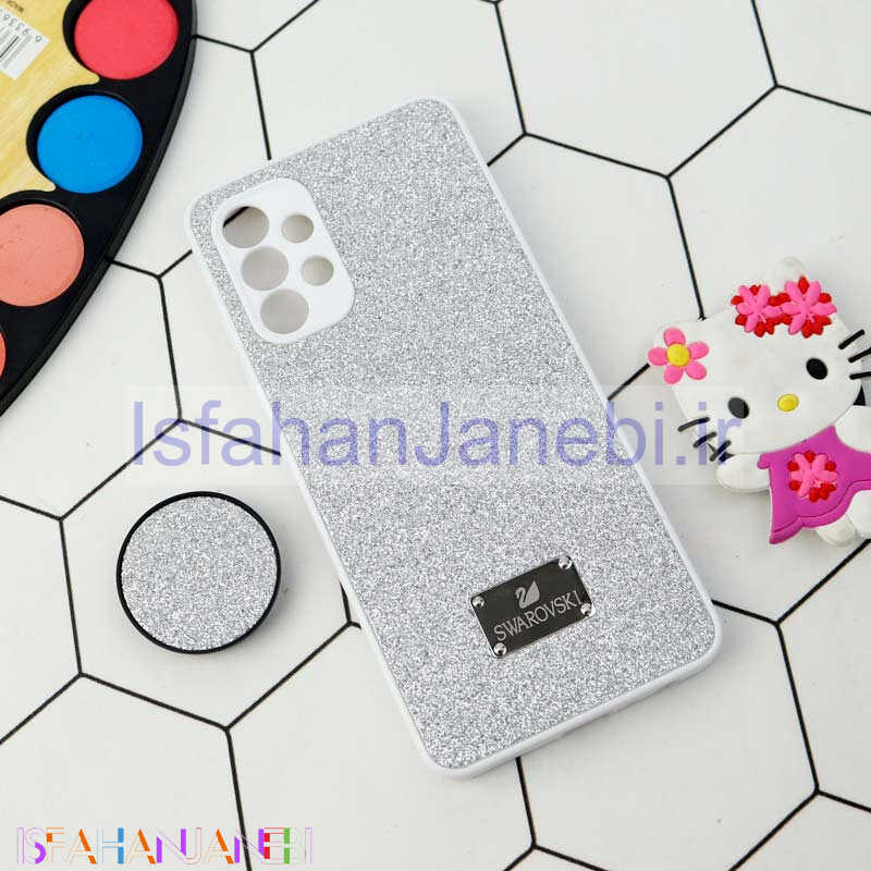 اصفهان جانبی-قاب شاینی Swarovski محافظ لنزدار + پاپ سوکت Samsung Galaxy A32 4G