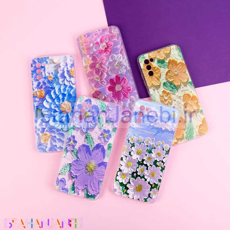 اصفهان جانبی-قاب ژله ای طرحدار گل برجسته محافظ لنزدار Samsung Galaxy A03s / A02s