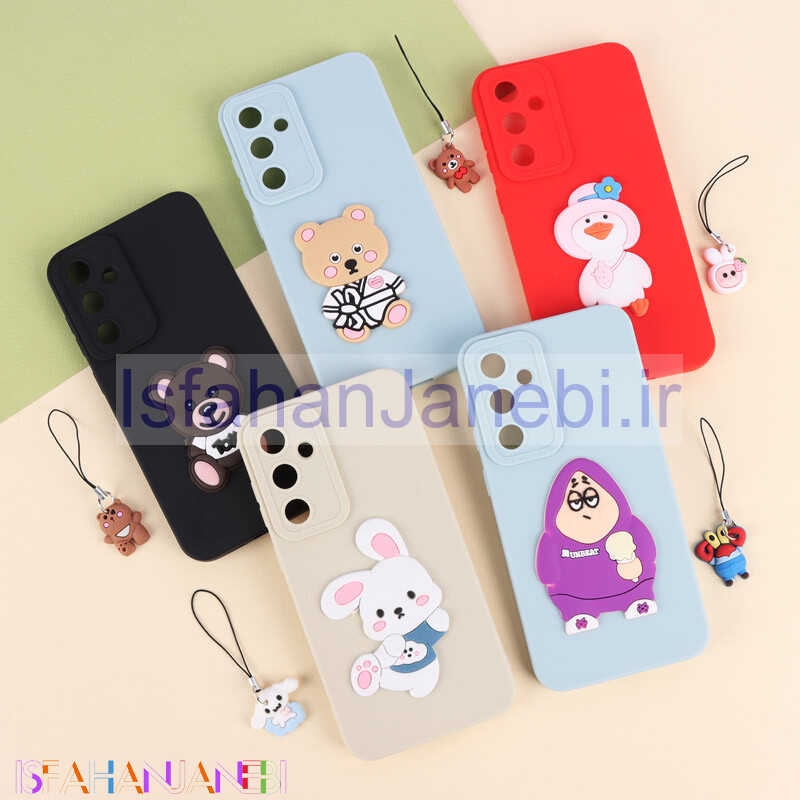 اصفهان جانبی-قاب عروسکی برجسته محافظ لنزدار Samsung Galaxy S23 FE 5G + آویز