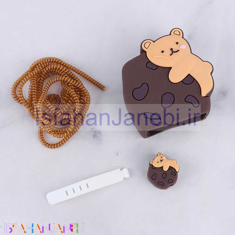 اصفهان جانبی-ست محافظ کابل و کلگی شارژر شیائومی 67 وات طرح کوکی و خرس