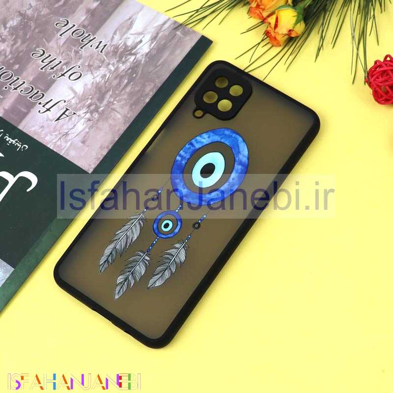 اصفهان جانبی-قاب PC مات محافظ لنزدار طرحدار چشم و نظر Samsung A12