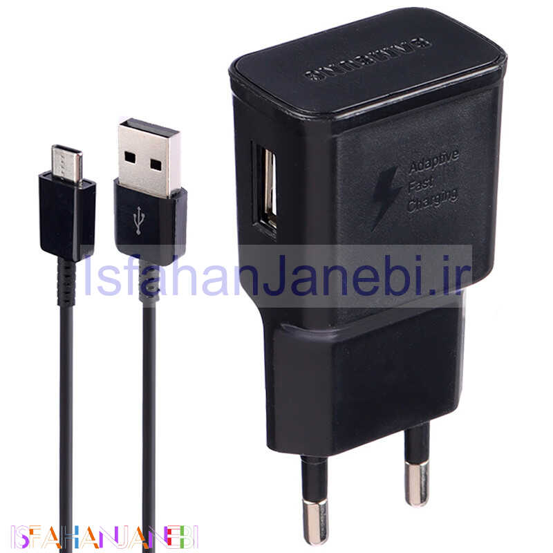 اصفهان جانبی-شارژر دیواری فست شارژ Samsung Galaxy S10 EP-TA200 2A 15W + کابل تایپ سی