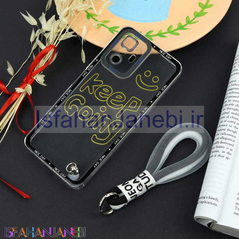 اصفهان جانبی-قاب طرحدار Keep Going محافظ لنزدار + بند آویز لنیارد Xiaomi Poco X3 GT
