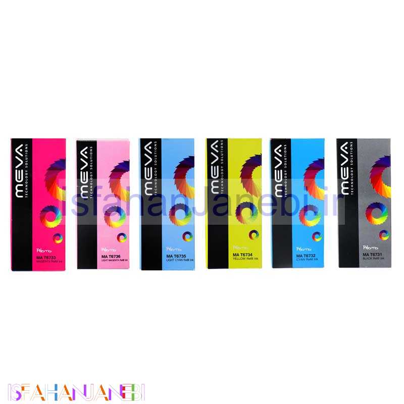اصفهان جانبی-پک شش رنگ جوهر Meva 100ml
