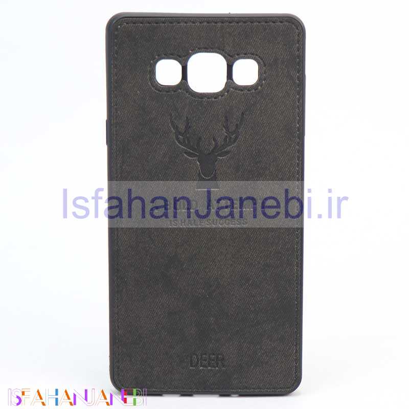 اصفهان جانبی-قاب چرمی طرح گوزن Samsung A7 مشکی