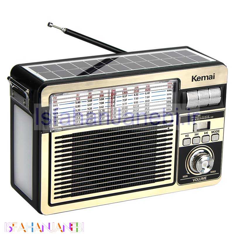 اصفهان جانبی-رادیو اسپیکر بلوتوثی خورشیدی Kemai MD-515BT-S