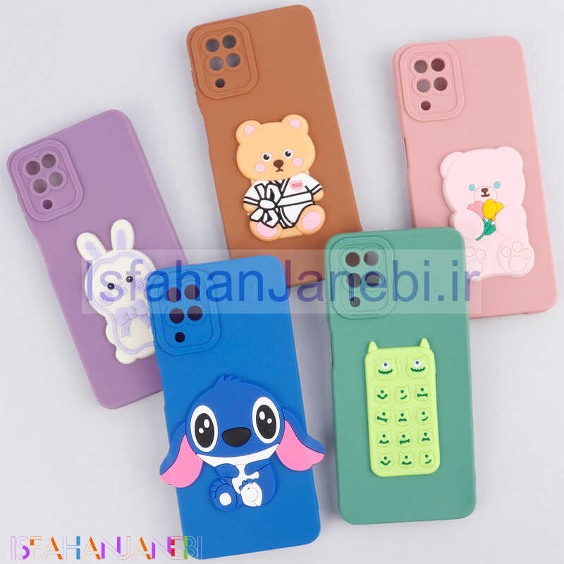 اصفهان جانبی-قاب سیلیکونی عروسکی برجسته محافظ لنزدار Samsung Galaxy A12 / M12