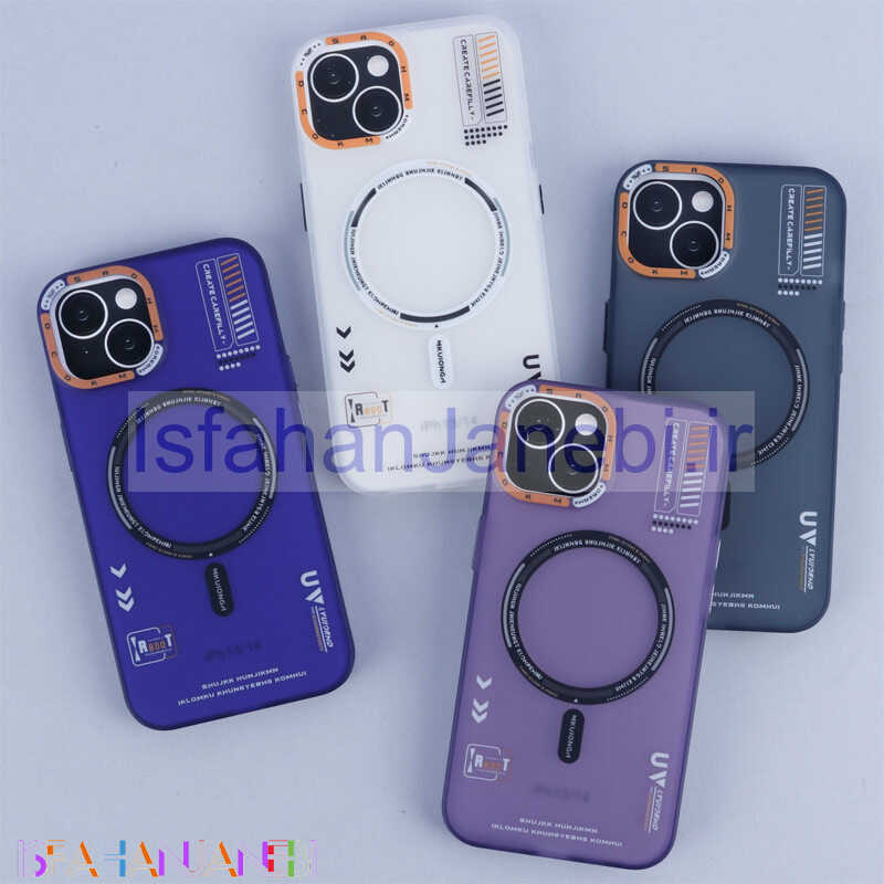 اصفهان جانبی-قاب ضد ضربه پشت مات اورجینال MKUIONGH مگ سیف طرح دار iPhone 13