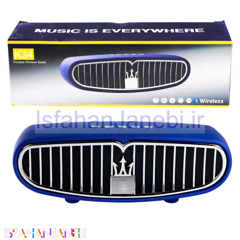 اصفهان جانبی-اسپیکر بلوتوثی رم و فلش خور K34