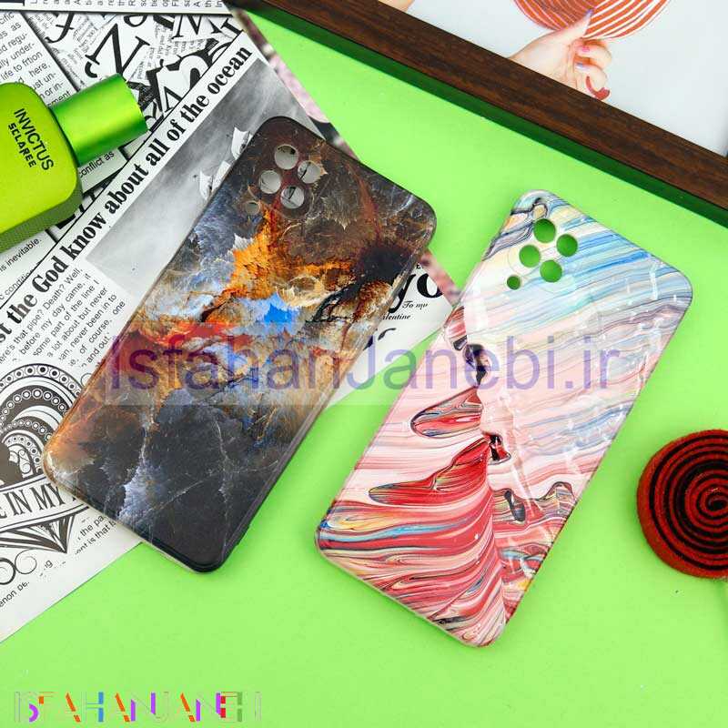 اصفهان جانبی-قاب سیلیکونی محافظ لنزدار طرح آبرنگی Samsung Galaxy A12