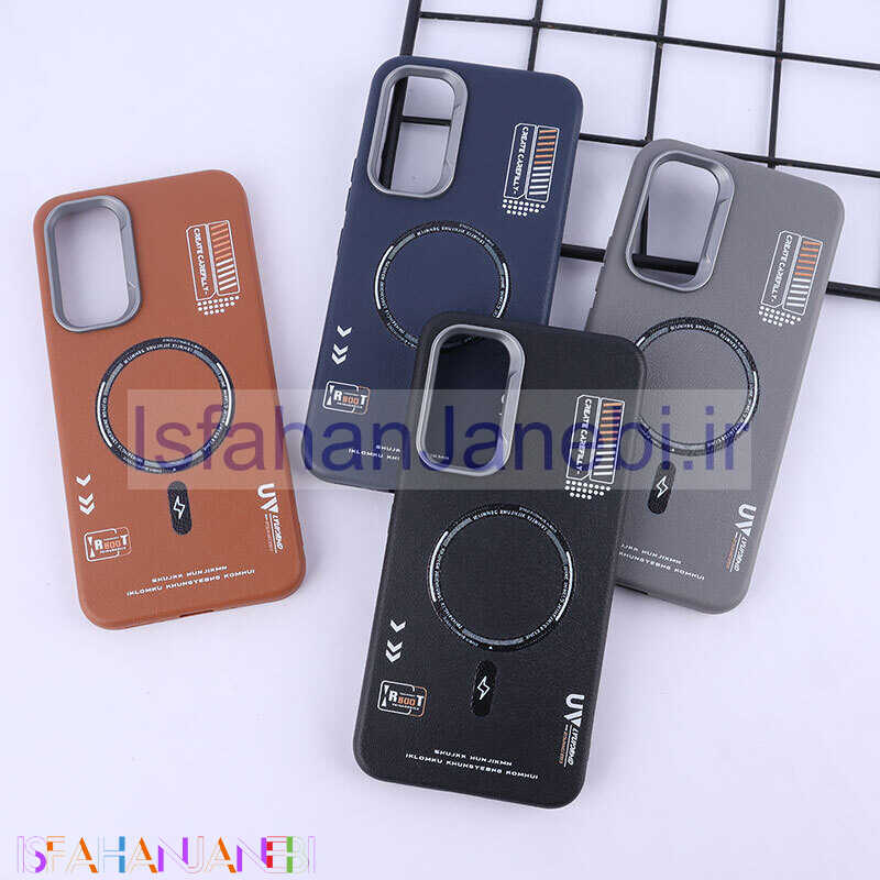 اصفهان جانبی-قاب چرمی ژله ای Leather سامسونگ Galaxy A54 طرح مگ سیف