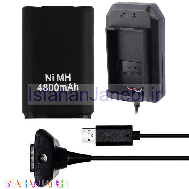 اصفهان جانبی-باتری و شارژر دسته بازی 3 کاره XBox 360 RF-1310S NI-MH 4800mAh