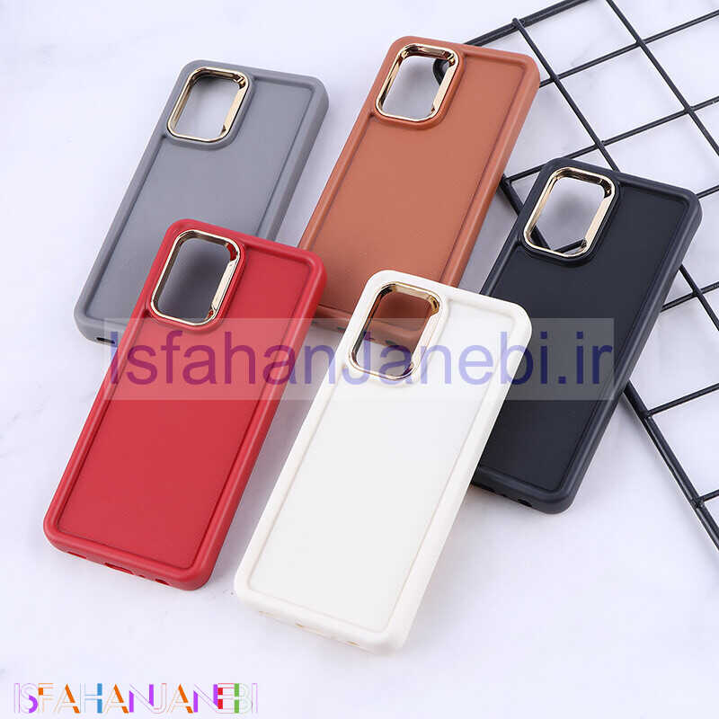 اصفهان جانبی-قاب سولید چرمی سامسونگ Galaxy A32 4G دور محافظ متال